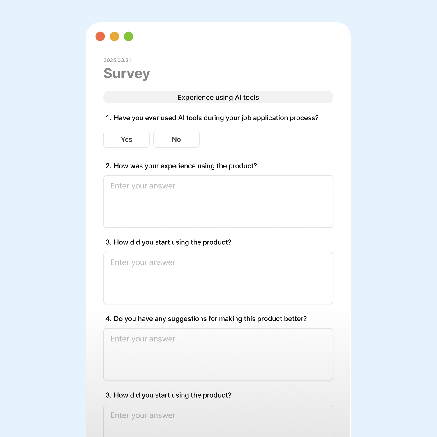 Survey Form